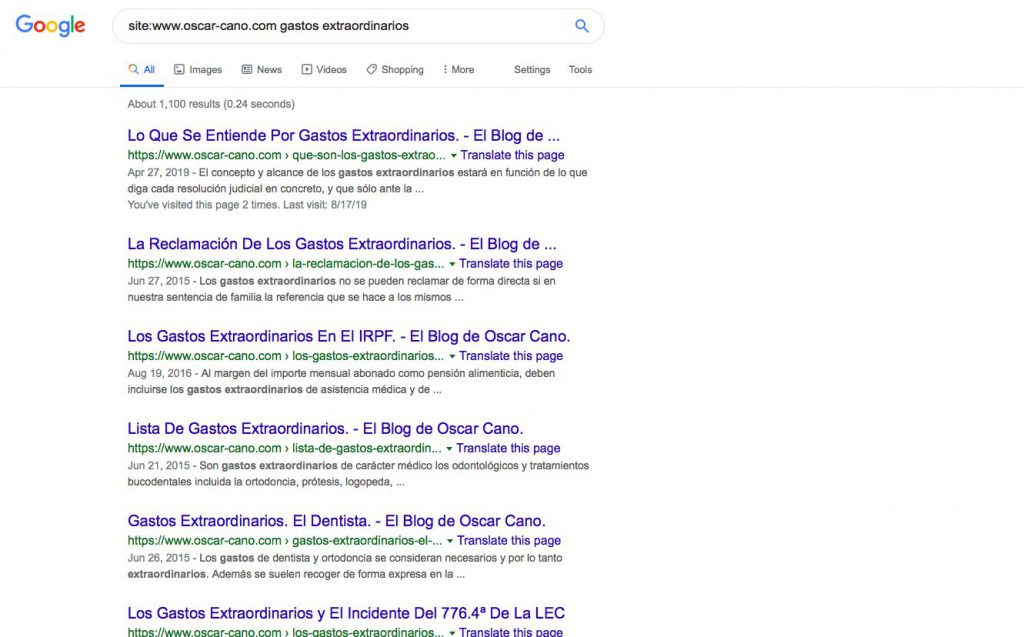 búsqueda en google