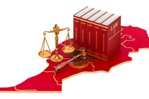 Law and justice in Morocco concept, 3D rendering isolated on white background